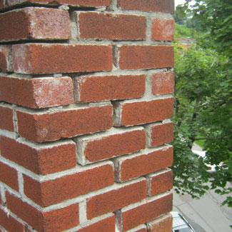 Empty mortar joints