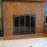 Fireplace door